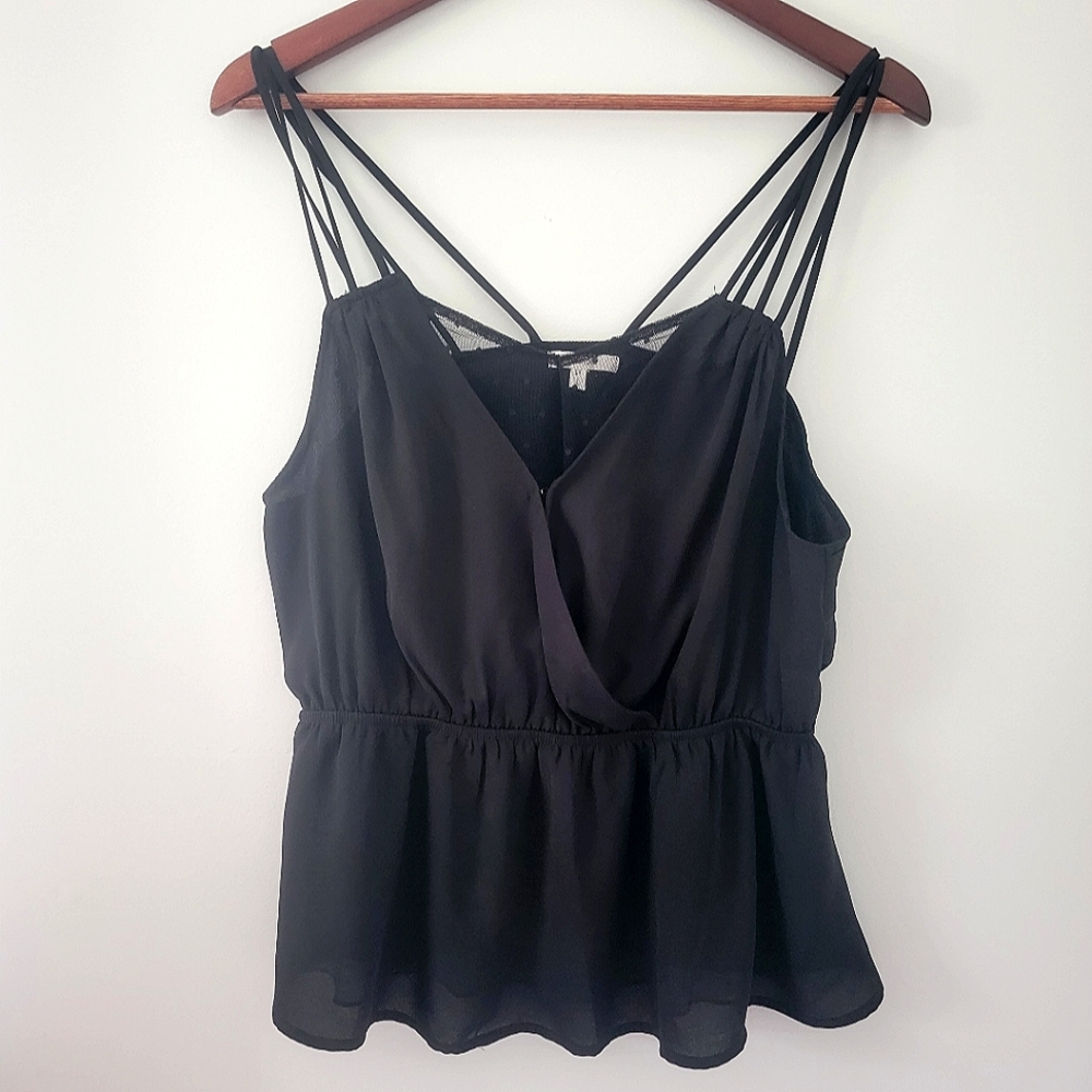 Maurices Triple Strap Peplum Style Top